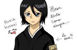 Rukia Kuchiki staring….. you know