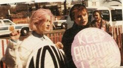 death-box:  “Keep abortion legal” - Cyndi Lauper and Debbie Harry, 1992, NYC 