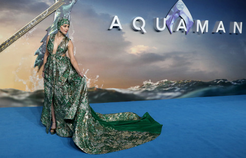 Amber Heard attends the World Premiere of &lsquo;Aquaman&rsquo; at Cineworld Leicester Squar