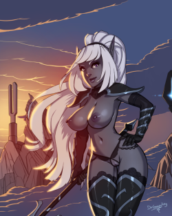 drgraevling:  Dark elf cel-shaded Patreon