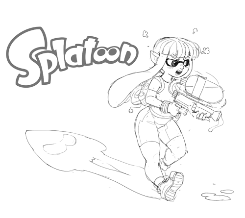nsfwkevinsano:  A splatoon sketch I forgot about