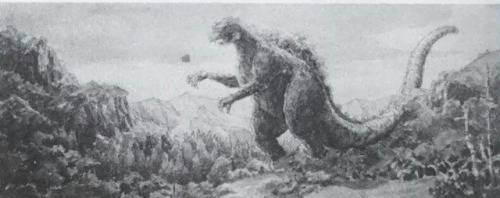 Concept art for King Kong vs. Godzilla (1962).