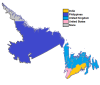 Map of Newfoundland and Labrador Census Divisions by predominant country of birth for immigrants.
[[MORE]]by corolive:
“All the info for each county can be found on the census website: http://www12.statcan.gc.ca/census-recensement/index-eng.cfm Also...