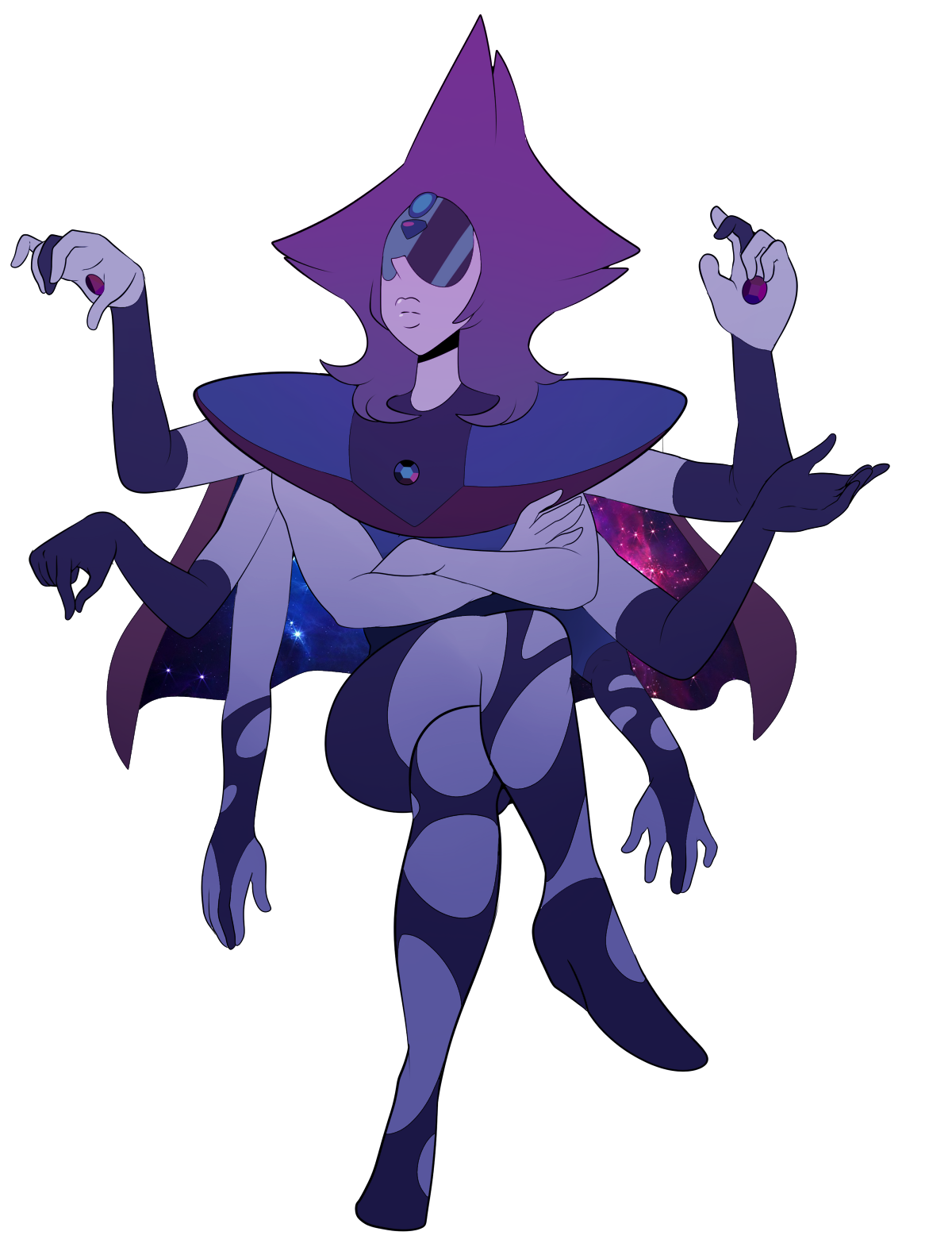 Garnet pearl amethyst fusion