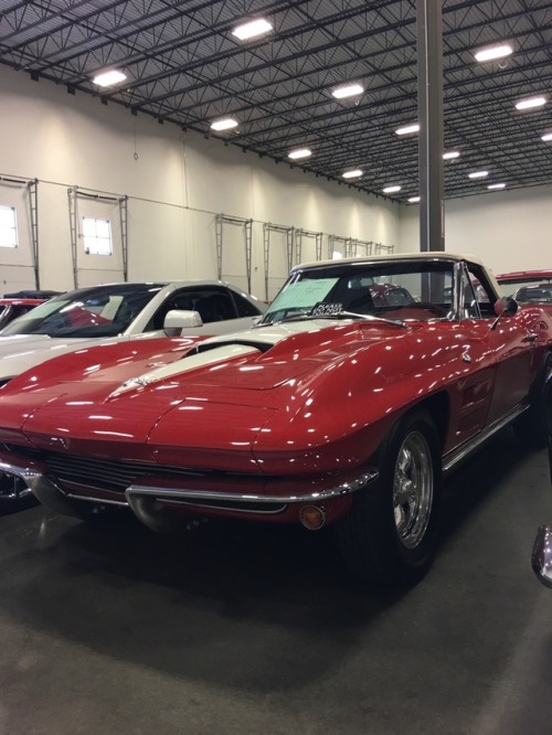 1963to1974:  1964 ragtop C2 Corvette with a 327 / 320 hp under the hood. I’m sure it has more than 320 hp as it has been rebuilt with aluminum heads, Edelbrock manifold and a new 4-barrel carb. Notice the shift pattern is a 5-speed now with a Tremec