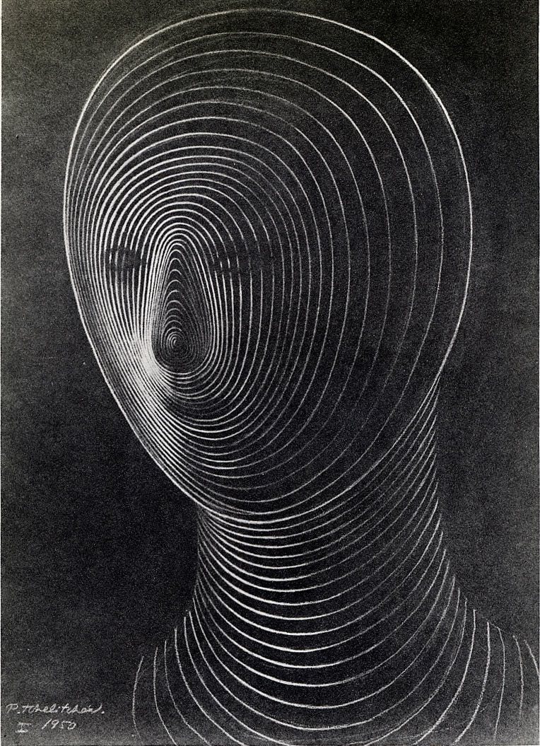 red-lipstick:  Pavel Tchelitchew (Russian, 1898-1957) - Head from Spiral Head series,