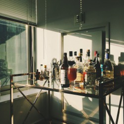 100proof:Sunset on the new bar cart.  Cracking