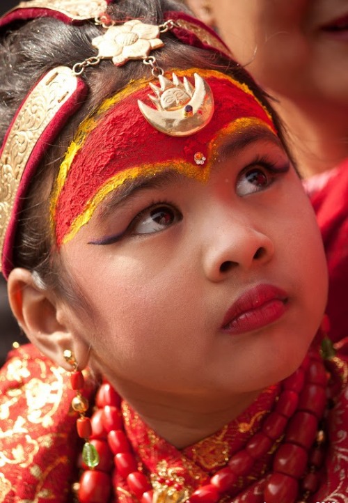 arjuna-vallabha:Newari girl dresses for Ihi ceremony, Nepal