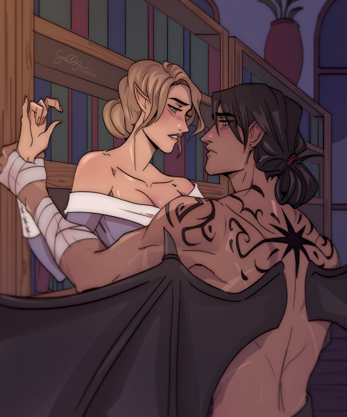 sallteas:In the library… ♥(Not an ACOSF spoiler! Also please don’t spoil anything for me either! I’v