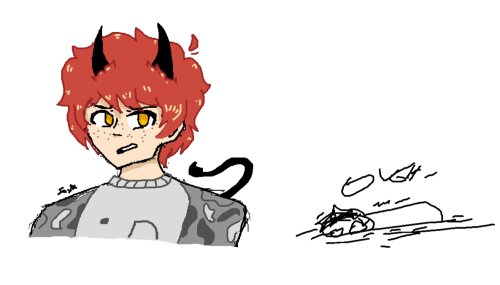 Drawing On Mspaint Is Hard. He's Already Short I Think I Somehow Squoished Him
