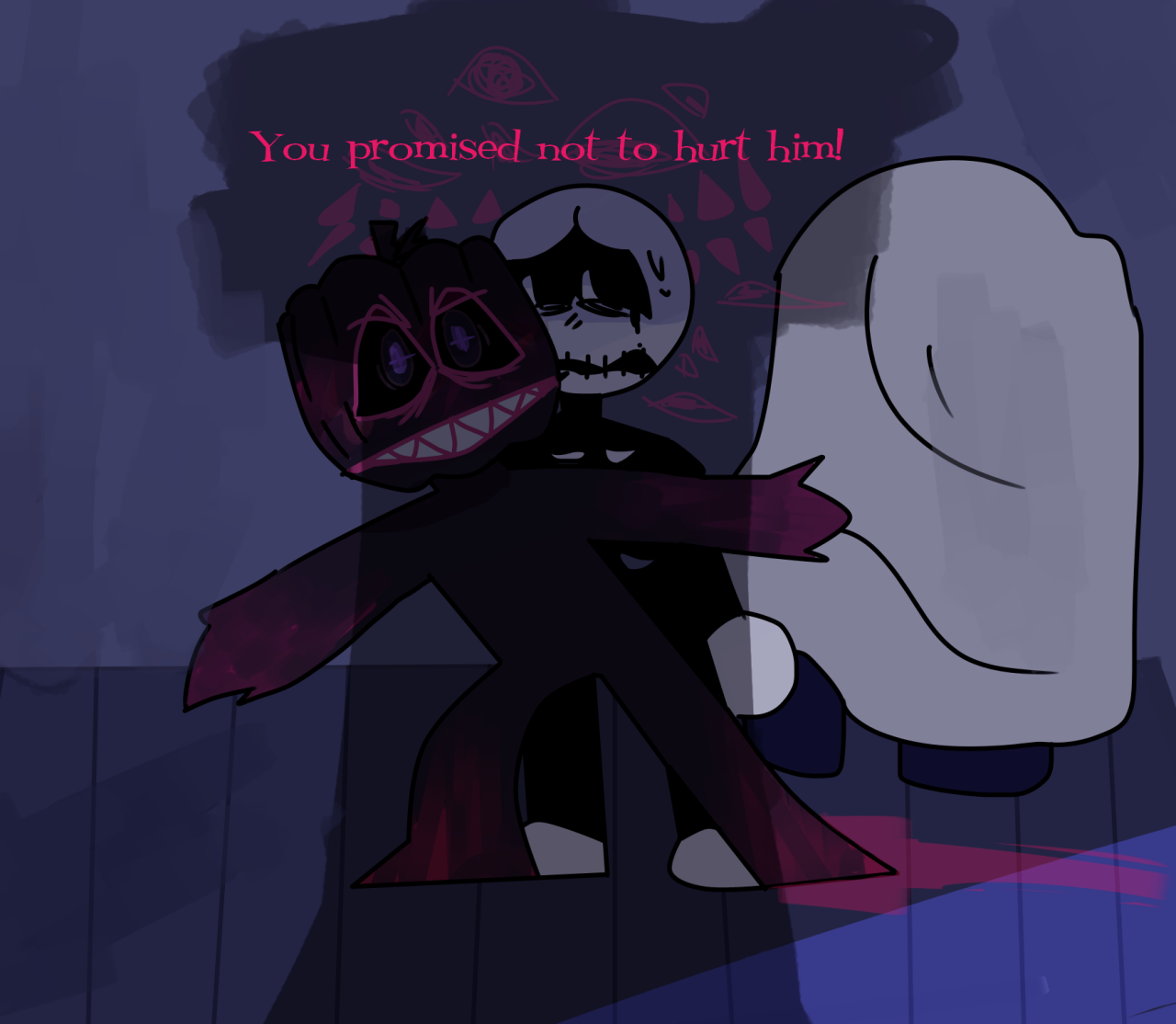hhh Phantom Fear’s Evil FNF Au is so fuckin cool check it out!!i like to think Pump volunteered to be corrupted so that in return Skid wouldn’t be affected. Too bad the Lemon Monster’s not a stickler for deals.
edit: i just found out the creator of the mod has a tumblr blog!! go follow @phantom-fear  #fnf au #fnf corrupted au  #friday night funkin au  #phantom fear friday night funkin  #friday night funkin  #friday night funkin pump and skid #fnf pump#fnf skid #spooky month pump and skid #corrupted pump #i think hes pump??  #the pumkpin one?