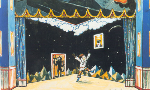 Petrushka&rsquo;s Chamber. Set Design, 1911, Alexandre BenoisMedium: gouache,graphite,ink,paper