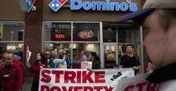 scrims:  bloggingthebatch:  bloggingthebatch:  In yet another shocking example of a corporate giant exploiting its workers, employees of a New York City Domino’s claim they were fired from their delivery jobs after complaining to management about unfair