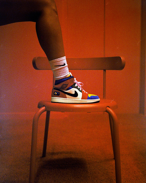 antbluejr: AIR JORDAN I MID FEARLESS BY BLUE THE GREAT.Photo: Anthony Blue Jr 