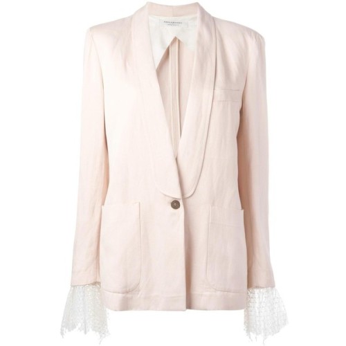 Philosophy Di Lorenzo Serafini lace cuff blazer ❤ liked on Polyvore (see more lace jackets)