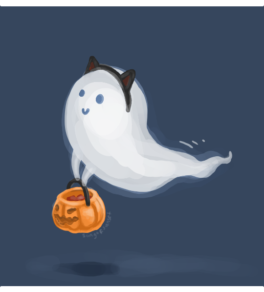 halfaleagueonward:  The cute dashboard ghostie wishes you a Happy Halloween! ;3 