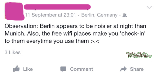 WiFi’s free AND you have to do something. BULLSHIT! 