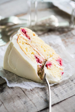 verticalfood:  Raspberry Lemon Cake  