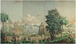 Robert-Hadley: A Set Of Eight Restauration Wallpaper Panels Circa 1820. Source: Sotheby’s.com