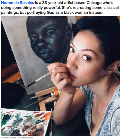 wocvibes:buzzfeed:This Artist Reimagines Classic Paintings With God As A Black Woman And They’