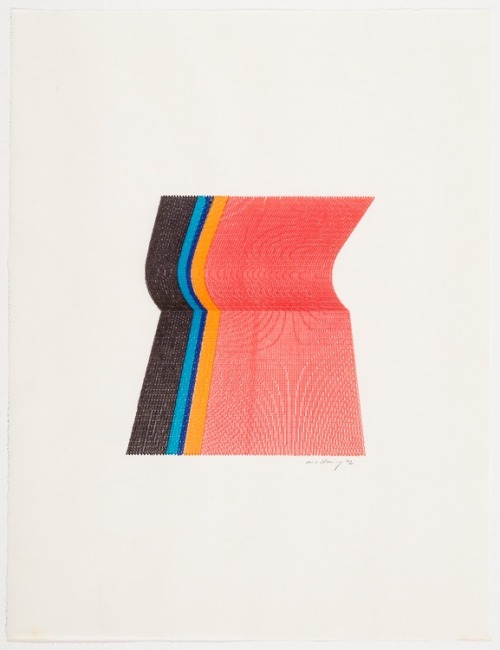 topcat77: Robert Mallary 3 Color Plotter Graphic, 1972