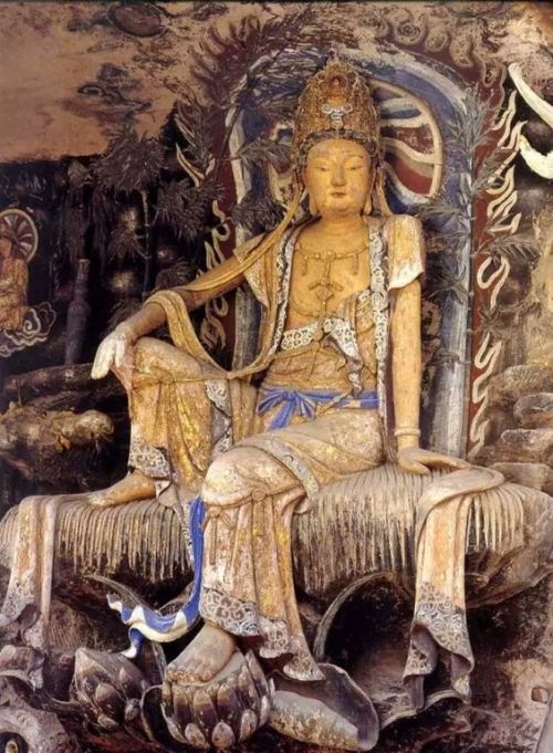 Wood statue of Bodhisattva, Northern Song Dynasty, in An Yue Prefecture, Sichuan province, China