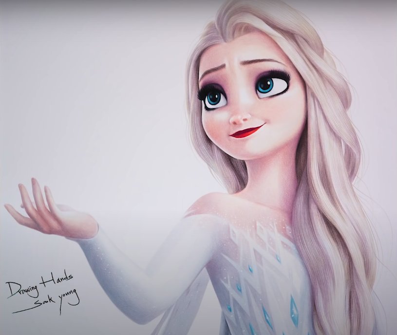 Elsa With Her Hair Down  rFrozen