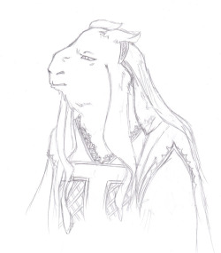 woggydraws:  A proper goat lady, based on: