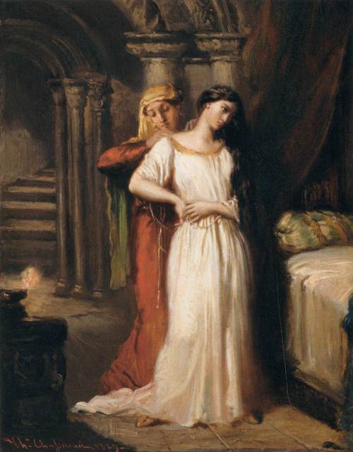 artworks4:Théodore Chassériau ~ Desdemona Retiring to her Bed, 1849. Insixteenth-