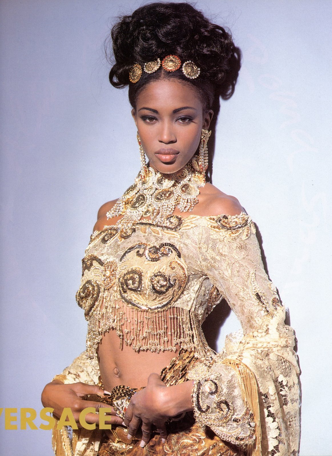 midnight-charm: Naomi Campbell by Patrick Demarchelier for Versace Atelier S/S 1992
