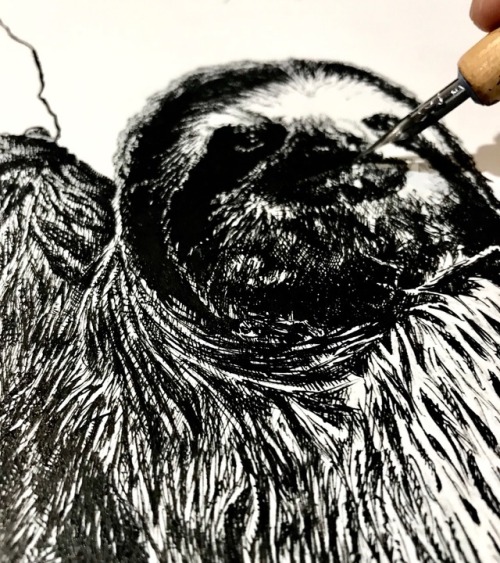  Slothいつもとは少し違う作品依頼。 なんとか間に合った。 大切なご友人は喜んでくれるかな。gist / ink,drawingsize / original,watercolor paper