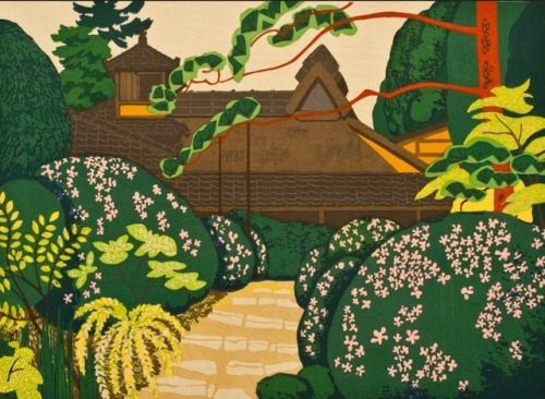 fujiwara57: “A garden with Azaleas”, 1970, de Kitaoka Fumio 北岡文雄 (1918 - 2007).