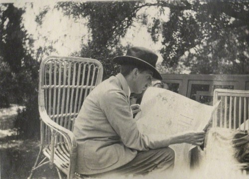 thevictorianlady: Snapshots of E. M. Forster taken by Lady Ottoline Morrel at her home, Garsington. 