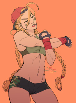 vashito:  Cammy | Cross body arm stretchpatreon . twitterGrab your arm above the elbow with the opposite hand, pull your arm toward your chest. Helps increase shoulder flexibility and range of motion~  