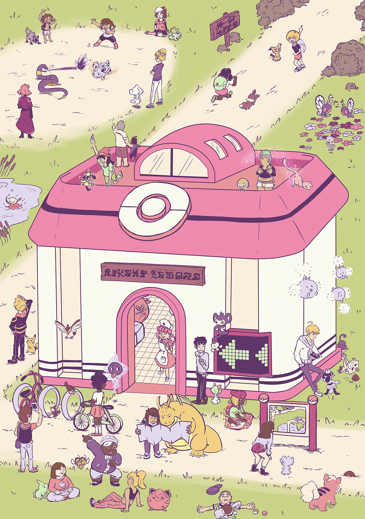 chai-bean: open 24/7!  I always loved the idea of Pokemon Centres as a central hub