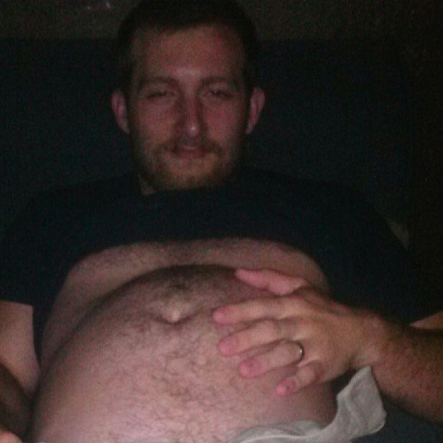fatguyworld: Looks high as fuck. Proud of that big belly