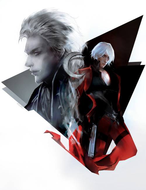 evilwvergil:Doodle Vergil and Dante before go to sleep…