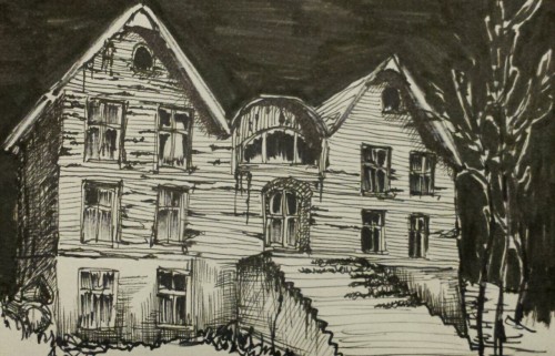 bad gif bc I have no means to scan stuff. but I wanted to try. 7. Haunted House