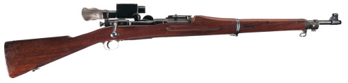 Fine condition World War I era Springfield Model 1903 sniper rile with Warner and Swasey scope.Sold 
