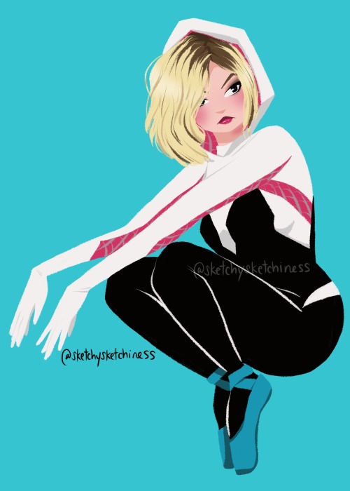 Spider Gwen! Outside of commissions, this was the only digital art I did in June&hellip; you can tel