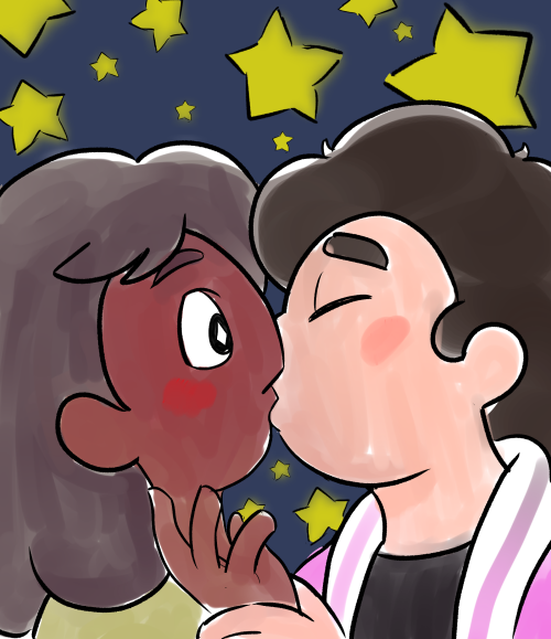 kradarshi-kun:And the last one about connie and steven.I try with acuarelas this time, im kind of ne