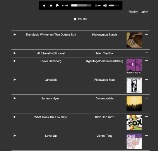 violentlyscreaming:  branwyn-says:  minty-starry-nights:  twerkingderp:  wtfml:  navi-the-xenocide:  mega-meister:  So, if you put your URL in here, you can listen to all the music you’ve ever blogged.  Oh my sweet baby Jesus.  The happiness I feel