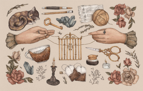 Illustration for Good Looking Objects featuring the amazing jewelry Melinda creates alongside some l