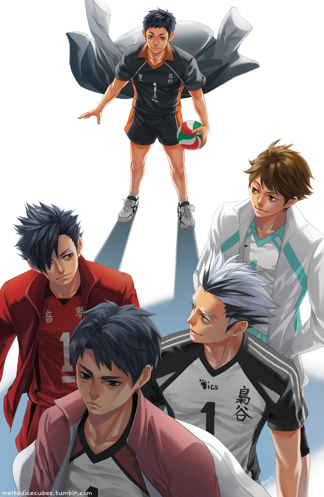 meltedicecubes:  Haikyuu captains after my heart~~~~~ ♥♥♥♥♥♥♥ Print