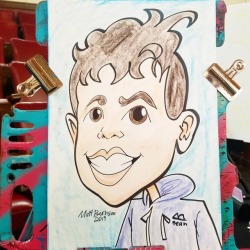 Caricature done today at the Melrose Arts