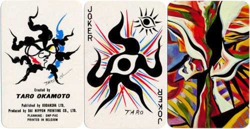 ozmy:  Taro Okamoto - The World of Playing Cards  Taro Okamoto playing cards, 1977. 52 cards + 2 Jok