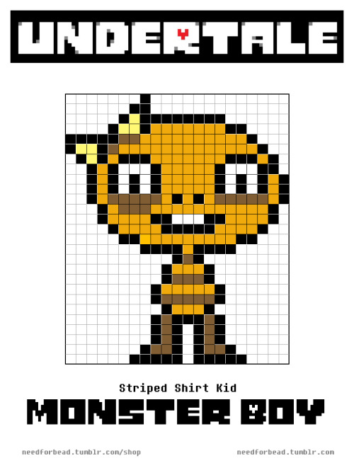 Undertale:  Monster BoyUndertale is owned by Toby Fox.Find more Undertale perler bead patterns on my