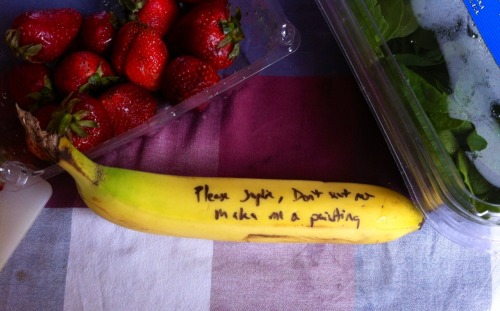 “Please Sophie, don’t eat me, make me a painting”- Banana