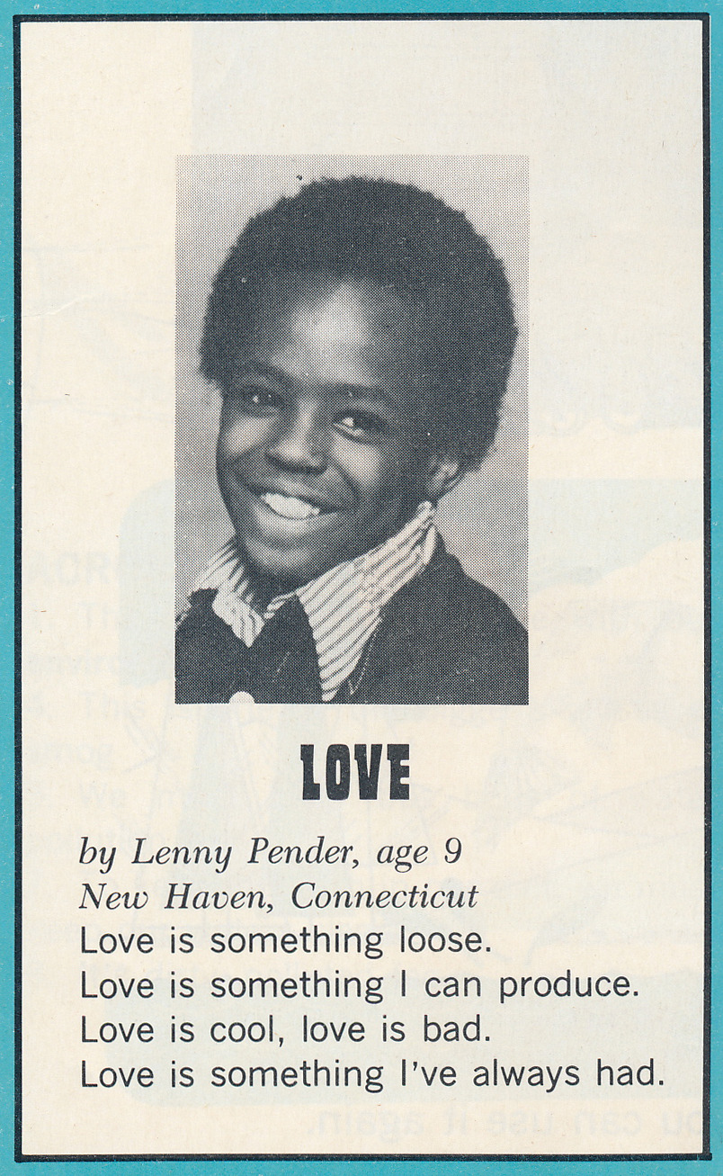 publiccollectors: A poem by Lenny Pender from the March, 1977 issue of Ebony Jr.