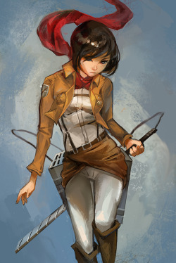 xianfei:  Mikasa from SnK <3  First anime